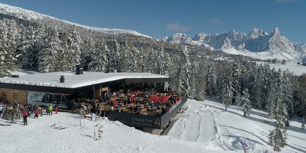 Chalet 44 Alpine Lounge: Blick auf Lagorai und Pale di San Martino 