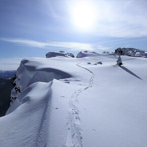Berg Roen mit Skibergsteigen im Winter | © APT Val di Non 