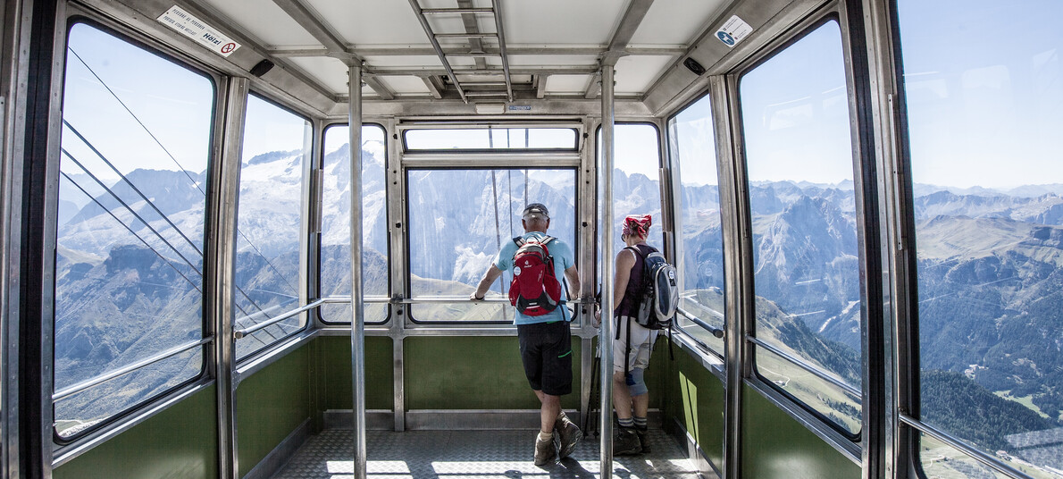 Výtahy otevřený v létě - Trentino Dolomity